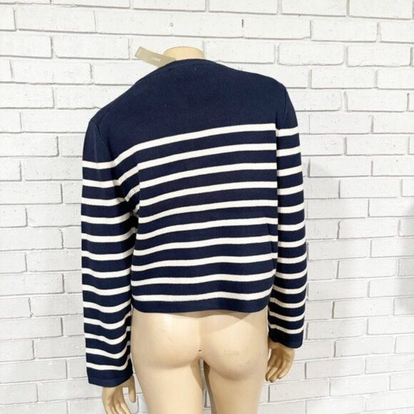 J.Crew Women’s Emilie Sweater Lady Jacket in Stripe - Size Large - Picture 13 of 15